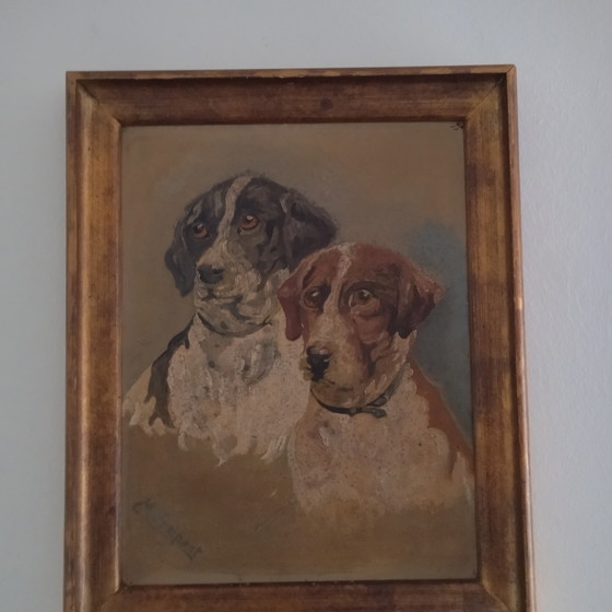 Image 1 of Afbeelding 2 jachthonden. 20e eeuw.