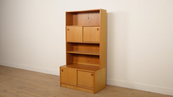 Image 1 of Armoire murale vintage | Bibliothèque | Chêne | Portes coulissantes