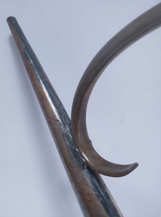 Image 1 of arrosoir cuivre grande anse courbe vintage