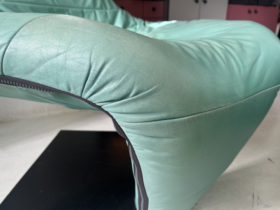 Image 1 of Postmodern Harvink “Turner” recliner armchair, Jack Crebolder, with footstool