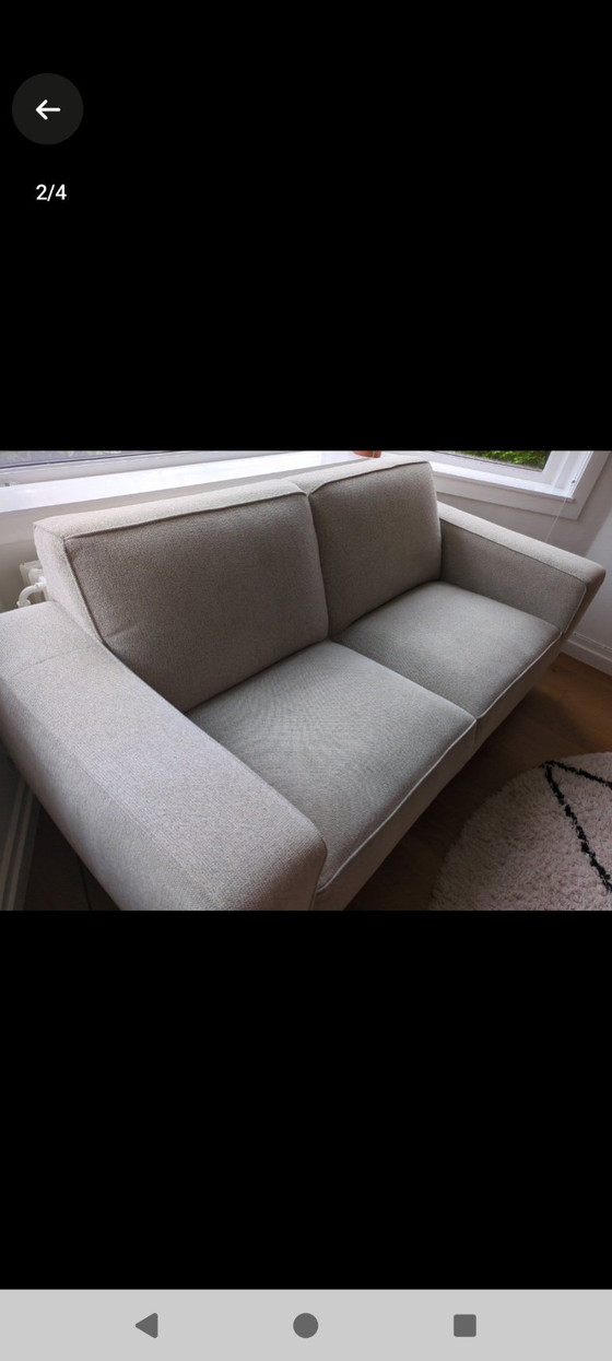 2,5zits Bank, Grijs/Beige Gemêleerd, In Zeer Goede Conditie – 2 zitsbanken, Textile (photo 5 of 10)