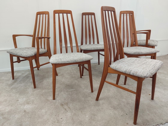 Image 1 of Juego de 6 sillas "EVA" de Niels Koefoed - restauradas.