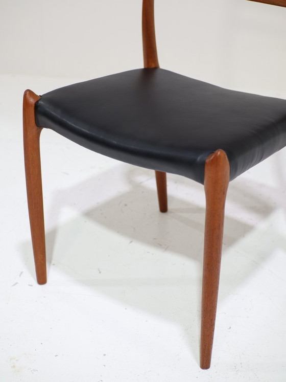 Image 1 of 6x N.O. Møller model 78 eetkamerstoelen teak Deens 1960s