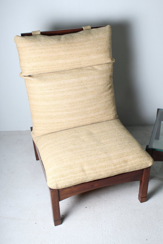 Image 1 of Vintage armchair + side table set from 1975