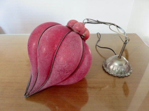 Venetiaanse lantaarn van rood mat Muranoglas