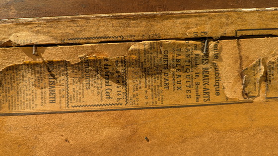 Image 1 of Specchio belga Art Déco degli anni '40 con cornice curva