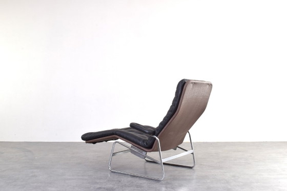 Chaise longue modelo Fenix ​​de piel y cromo de Bauhaus, diseñada por Sam Larsson para Dux. – Metal, Leather (photo 8 of 14)