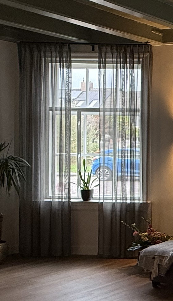 Image 1 of 6 nieuwe Design inbetween vitrages Toppoint florie KL 4 Enkele plooi