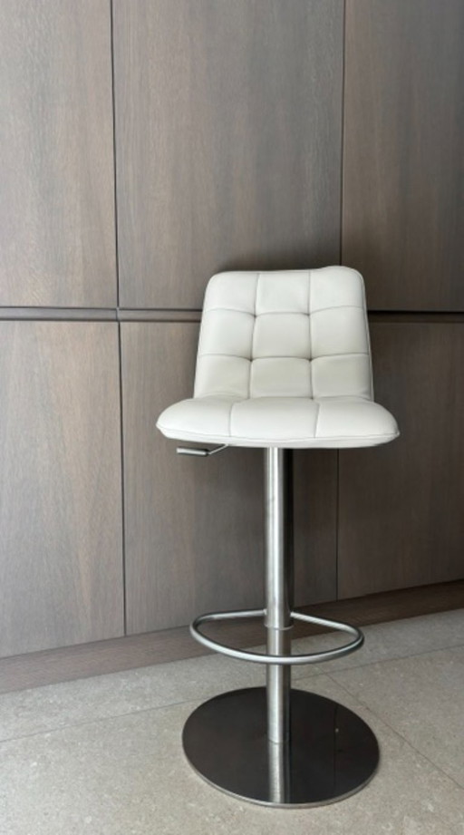 6x Tabouret de bar pivotant, Similicuir, Réglable en hauteur