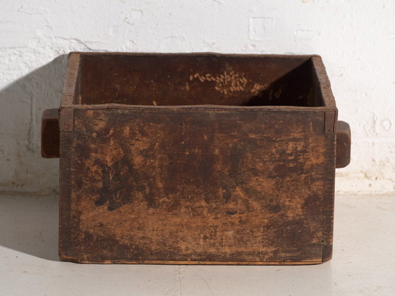 Antica Misura per Grano Dou in Legno di Olmo, Cina, c. 1900, Oggetti decorativi, Ferro, Nero, Rustic (foto 4 di 10)