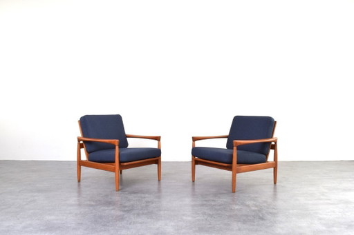 Poltrone Mid-Century Kolding in quercia di Erik Wørts per IKEA, anni '60, set di 2