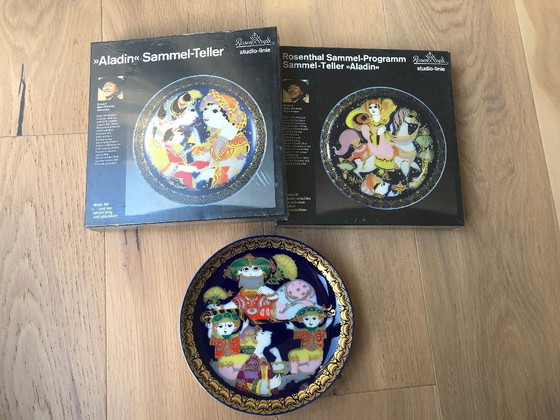 Image 1 of Set of 14 Rosenthal collector plates designed by Bjorn Wiinblad