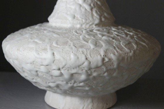 Image 1 of Large 42cm vintage brutalist ceramic lamp base from West Germany, 1960s