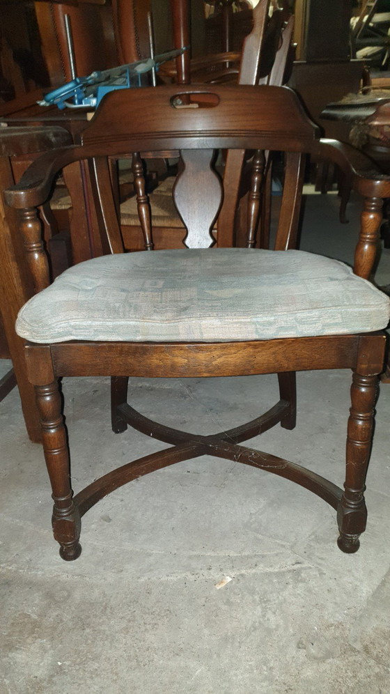 Image 1 of 4 poltrone da pranzo classiche in rovere