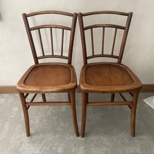 Twee bistrostolen, Luterna – eetkamerstoelen, Wood