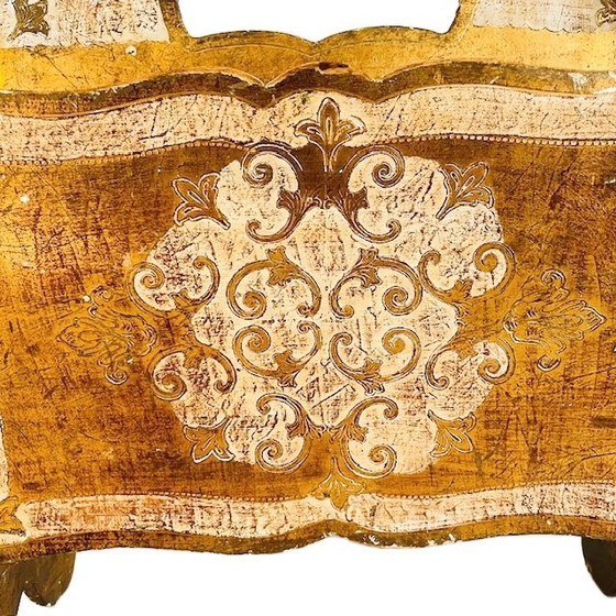 Image 1 of Vintage Florentine gold Hollywood Regency magazine rack 1970s