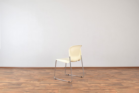 Image 1 of Sm400K Chaise balançoire blanche par Gerd Lange pour Drabert, ensemble de 4, 1980S