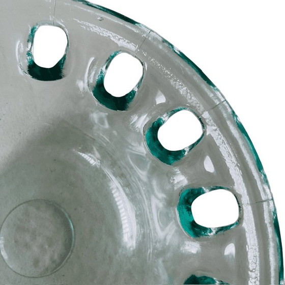 Image 1 of Ciotola spagnola vintage in vetro riciclato fatta a mano anni '50