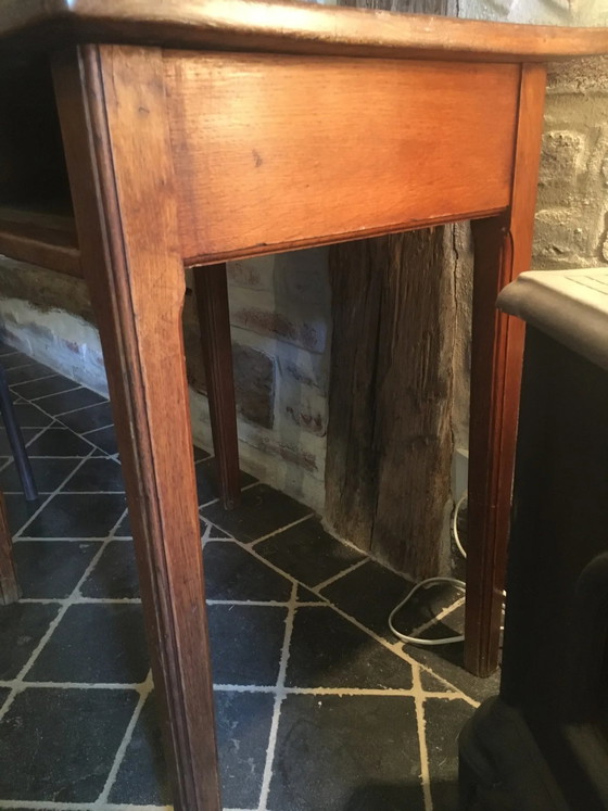 Escritorio de colegial y su silla – Madera, Metal, Vintage (photo 8 of 10)