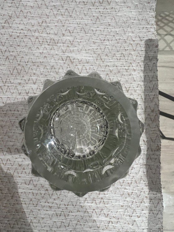 Vaso vintage ceco 1956 Frantisek Vizner, Sklo Union, Vasi, Vetro, Trasparente, Modern (foto 4 di 5)