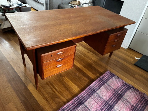 Scrivania in teak Kai Kristiansen (Modello 60) per Feldballes Møbelfabrik, 1958 – bureau, Wood