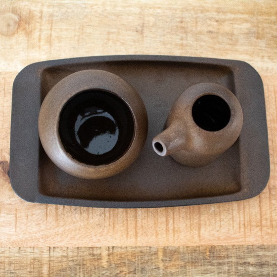 Image 1 of Servizio da caffè vintage in ceramica di Theo Potmeer, design modernista olandese.