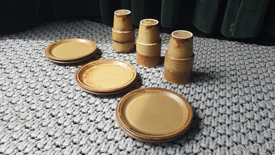 Image 1 of Vintage servies 12-delig LILIEN PORZELLAN Austria brutalist 70s