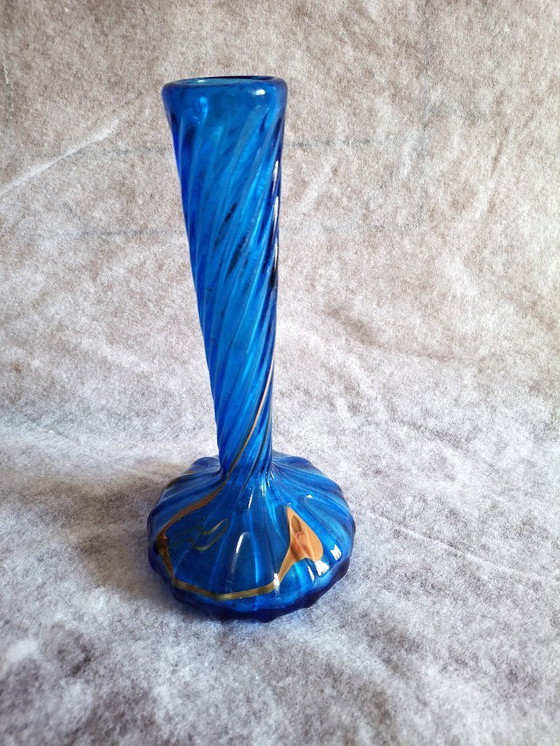 Image 1 of Berluze glass paste vase by Mic and Bob Le Bleis, 1970s, Maure-vieil glassworks