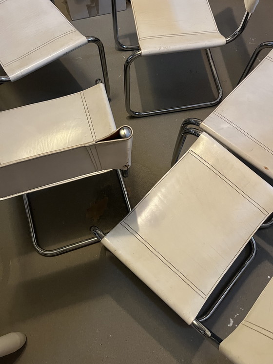 Image 1 of 5 Vintage Witte S33 Stoel Van Mart Stam Italië Jaren 80