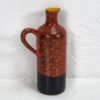 Vintage rode decoratieve keramische vaas (ca. 1950), Vazen, Keramiek, Rood (foto 8 van 10)