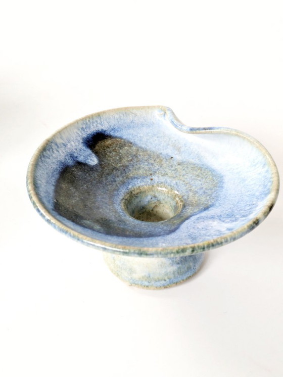 Image 1 of Een paar handgemaakte kandelaars van Duits studiokeramiek uit het midden van de 20e eeuw, Till Sudeck, jaren 60.