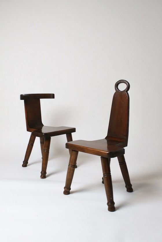 Image 1 of Paar Brutalistische stoelen William Fetner, VS, 1960