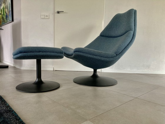 Image 1 of Fauteuil Artifort + Hocker, Type F510