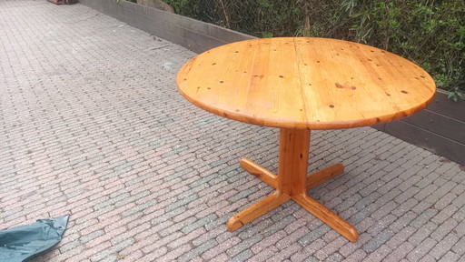 Mesa de comedor vintage estilo Rainder Daumiller de los años 70.