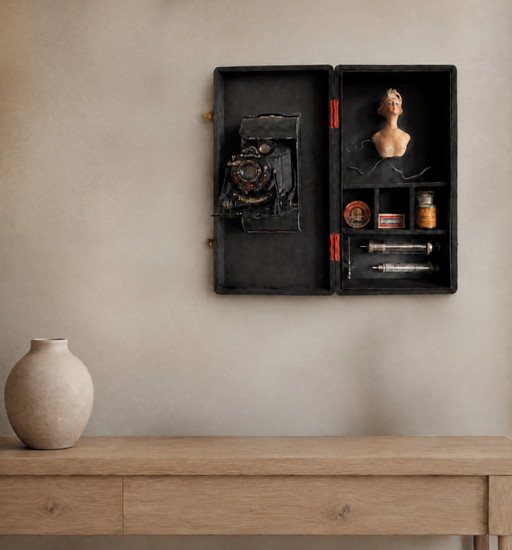 Magical Cabinet of Curiosities by Pãulo Negrantes - Intriguing Eyecatcher (with Signature & Poem!)