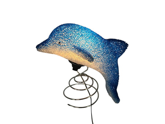 Image 1 of Delphinlampe - Tischlampe - Gummi - Metall - 90er Jahre