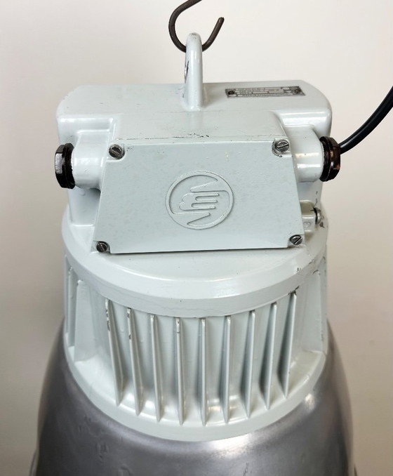 Image 1 of Vintage Silver Industrial Factory Pendant Lamp from Elektrosvit, 1960s