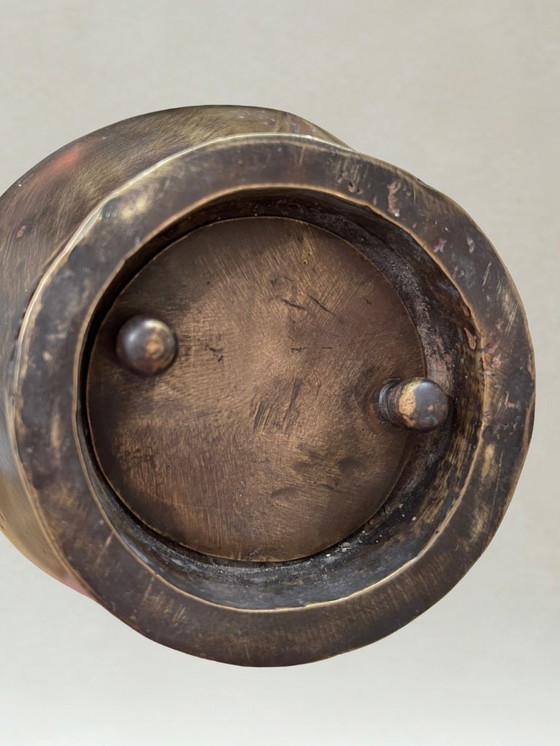 Image 1 of Bronzeskulptur – Stilisierte Eule – Modernistisches Design – 24 cm