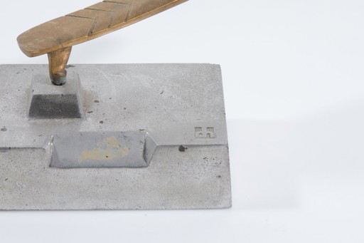 Brutalist sculpture: surfboard signed David Marchall