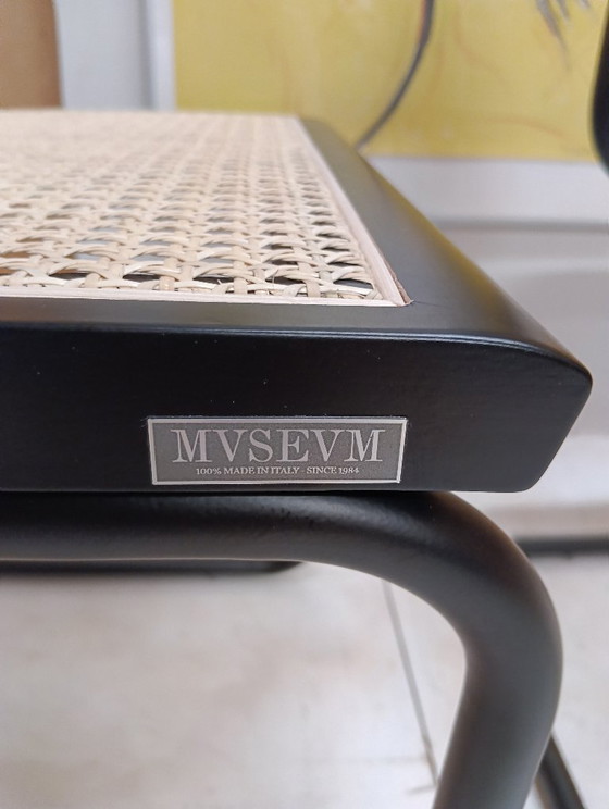 Image 1 of ALIVARMVSEVM 104. SET of 2 CESCA B32 Chairs (NEW) in Black Frame Limited Edition 