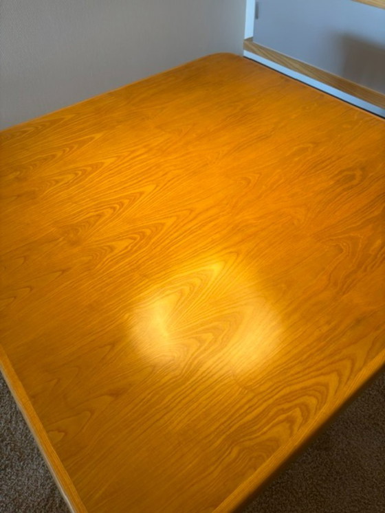 Set da pranzo quadrato in frassino, design vintage, ca. 1979 con 6 sedie – Legno (photo 3 of 7)