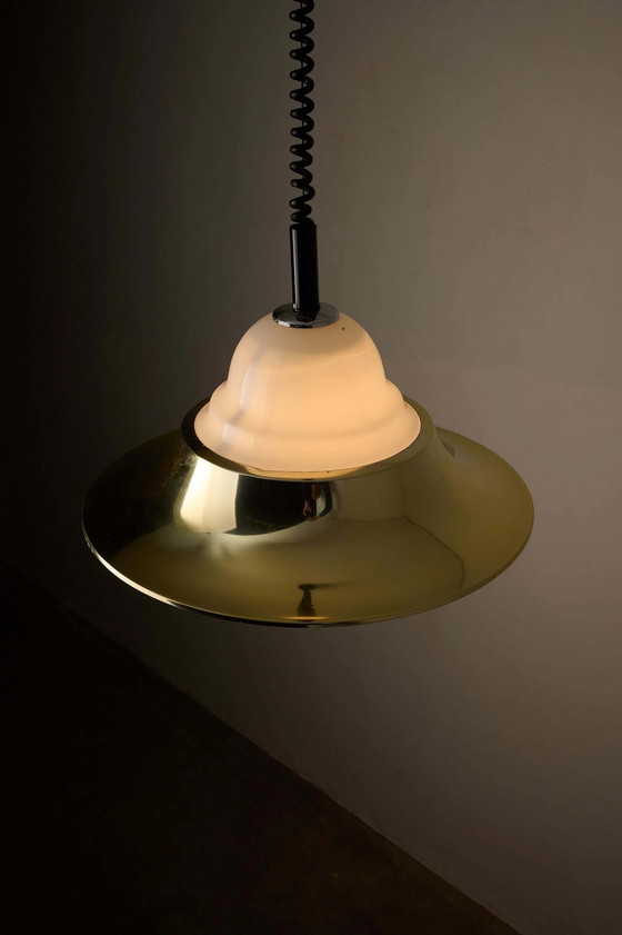 Lampada a Sospensione Modello 7565 in Ottone e Vetro Opale di Cosack, Cosack Leuchten, Plafoniere, Dorato (foto 6 di 7)