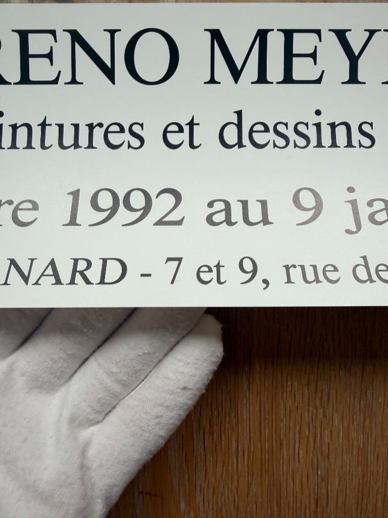 Pedro Moreno Meyerhoff (geb. 1954), Peintures et Dessins, 1992, Ausstellungsplakat, Gedruckt in Frankreich (photo 4 of 9)