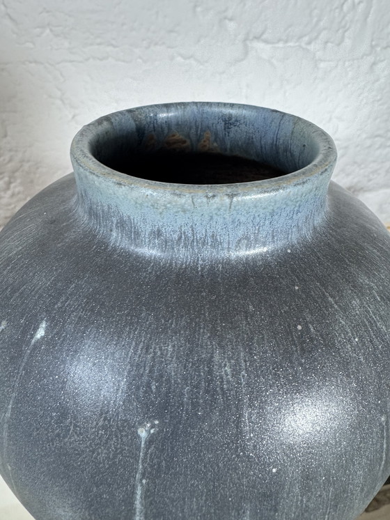 Image 1 of Art Deco flamed stoneware vase
