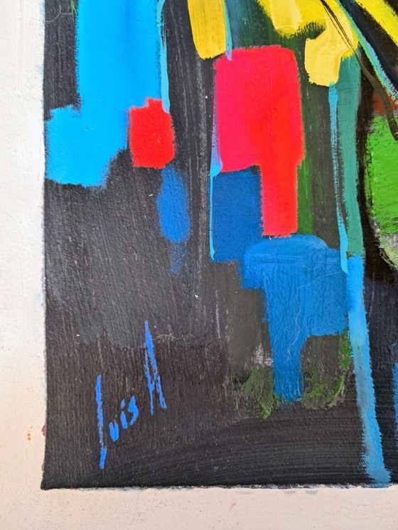 Image 1 of Luis Angel - La Mujer De Las Grietas Cromaticas - Artist Canvas
