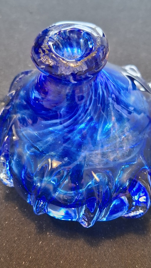 SAS eine kleine blaue Vase handgefertigt