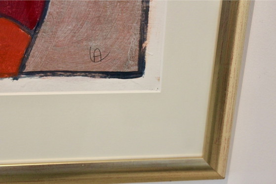 Anneke Umbgrove, ‘Composition Landscape’, Acrílico sobre papel, Firmado, Pinturas y dibujos, Vidrio, Azul (foto 8 de 9)