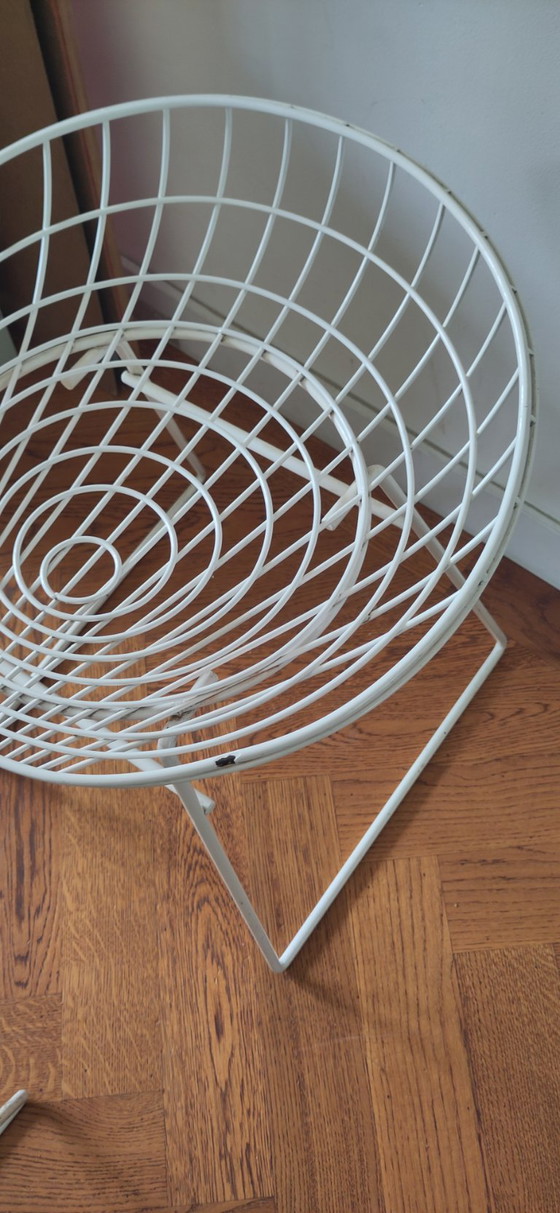 Image 1 of Pastoe wire stool white KM 05 4 pcs.