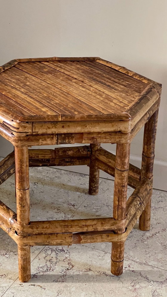 Image 1 of Vintage bamboo coffee table