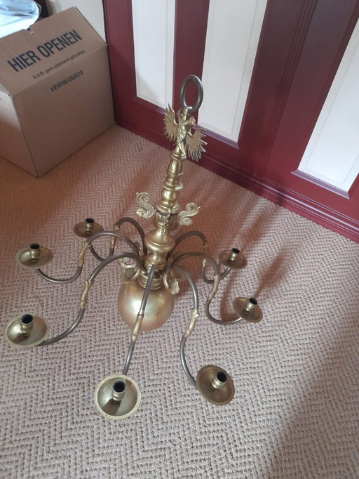 Antique hanging candlestick with chain